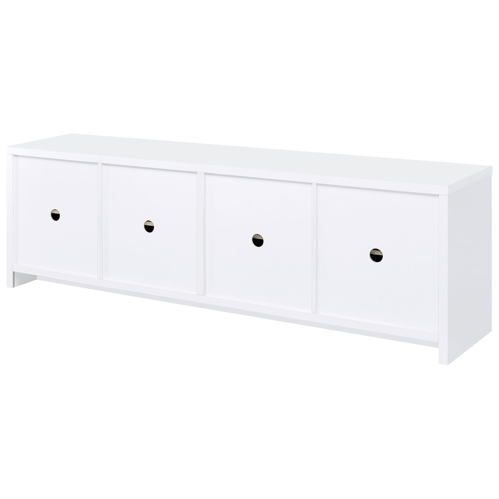 Laughlin 4-door Engineered Wood 78-inch TV Stand White - Tampa Furniture Outlet