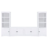 Laughlin 4-door Engineered Wood 78-inch TV Stand White - Tampa Furniture Outlet