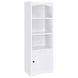 Tampa Furniture Outlet - Coaster - Laughlin 4-shelf Engineered Wood Media Tower White - 724114