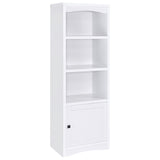 Tampa Furniture Outlet - Coaster - Laughlin 4-shelf Engineered Wood Media Tower White - 724114