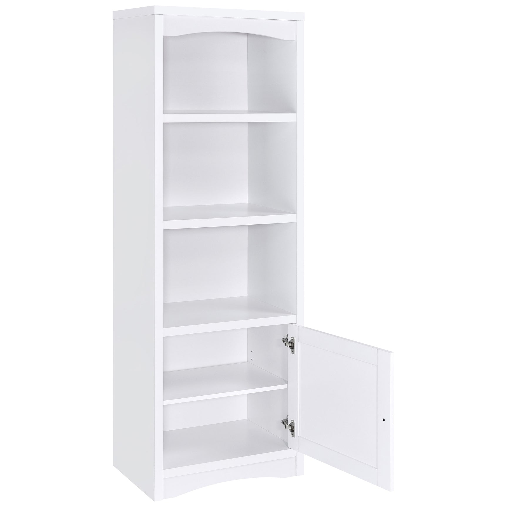 Laughlin 4-shelf Engineered Wood Media Tower White - Tampa Furniture Outlet