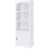 Laughlin 4-shelf Engineered Wood Media Tower White - Tampa Furniture Outlet