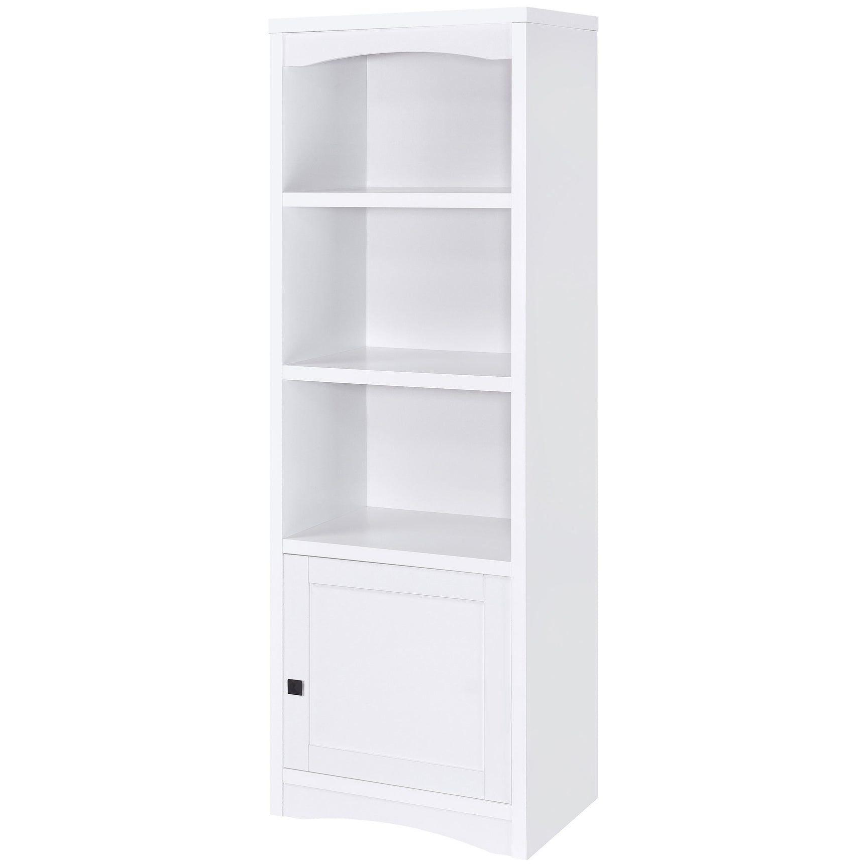 Laughlin 4-shelf Engineered Wood Media Tower White - Tampa Furniture Outlet