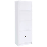 Laughlin 4-shelf Engineered Wood Media Tower White - Tampa Furniture Outlet