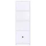 Laughlin 4-shelf Engineered Wood Media Tower White - Tampa Furniture Outlet