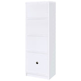 Laughlin 4-shelf Engineered Wood Media Tower White - Tampa Furniture Outlet