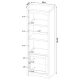 Laughlin 4-shelf Engineered Wood Media Tower White - Tampa Furniture Outlet