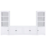 Laughlin 4-shelf Engineered Wood Media Tower White - Tampa Furniture Outlet