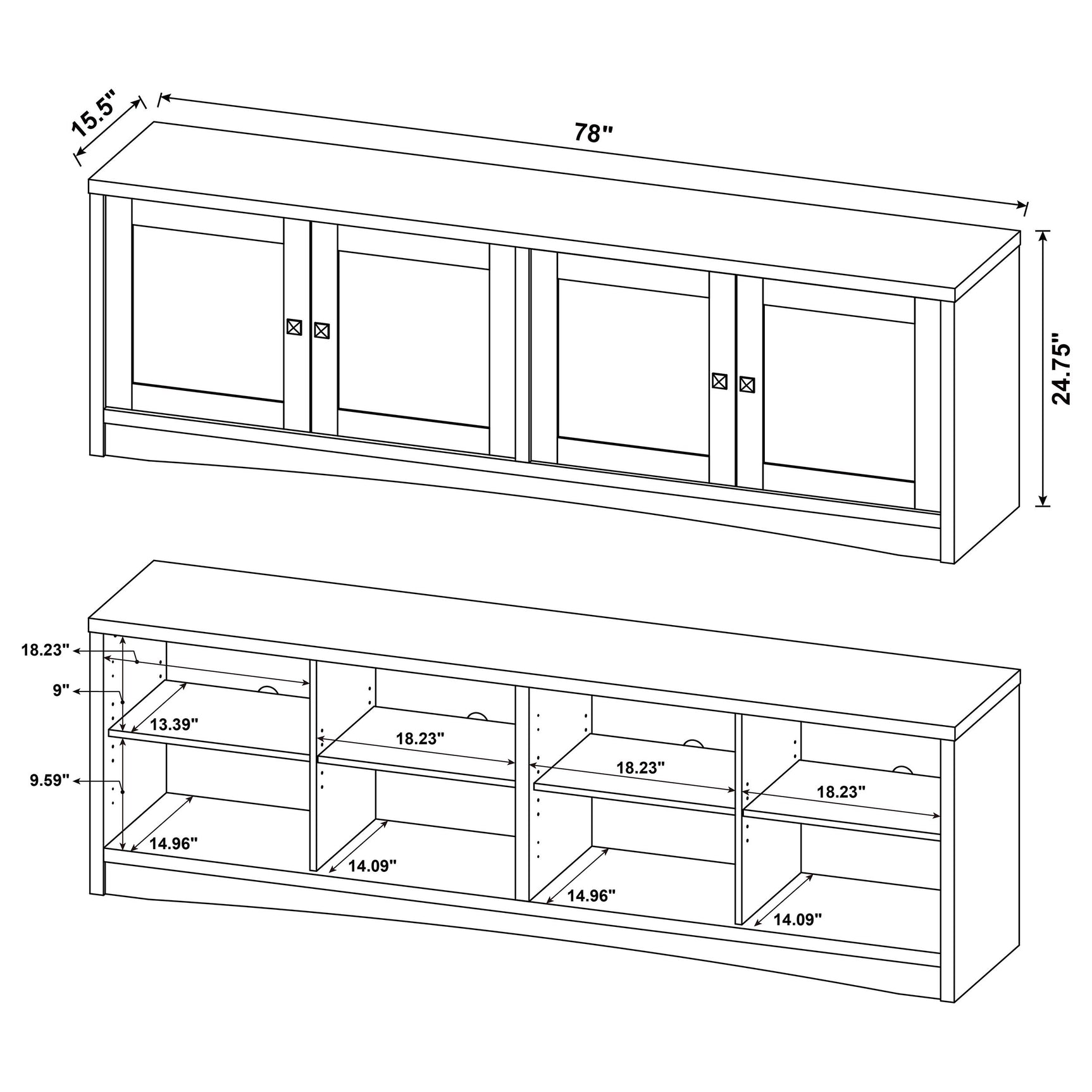 Laughlin 3-piece Entertainment Center TV Stand Dark Pine - Tampa Furniture Outlet