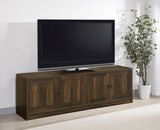 Laughlin 4-door Engineered Wood 78-inch TV Stand Dark Pine - Tampa Furniture Outlet