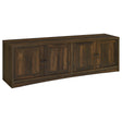 Tampa Furniture Outlet - Coaster - Laughlin 4-door Engineered Wood 78-inch TV Stand Dark Pine - 724123