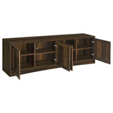 Laughlin 4-door Engineered Wood 78-inch TV Stand Dark Pine - Tampa Furniture Outlet