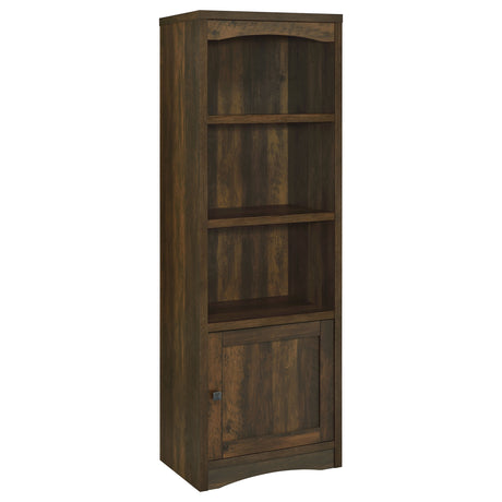 Tampa Furniture Outlet - Coaster - Laughlin 4-shelf Engineered Wood Media Tower Dark Pine - 724124