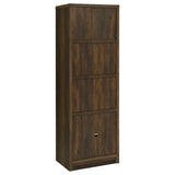 Laughlin 4-shelf Engineered Wood Media Tower Dark Pine - Tampa Furniture Outlet