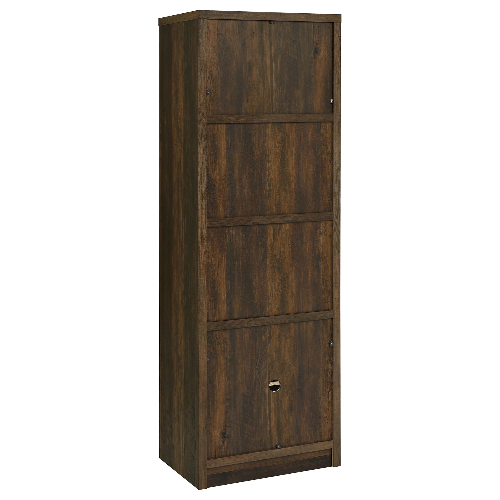 Laughlin 4-shelf Engineered Wood Media Tower Dark Pine - Tampa Furniture Outlet