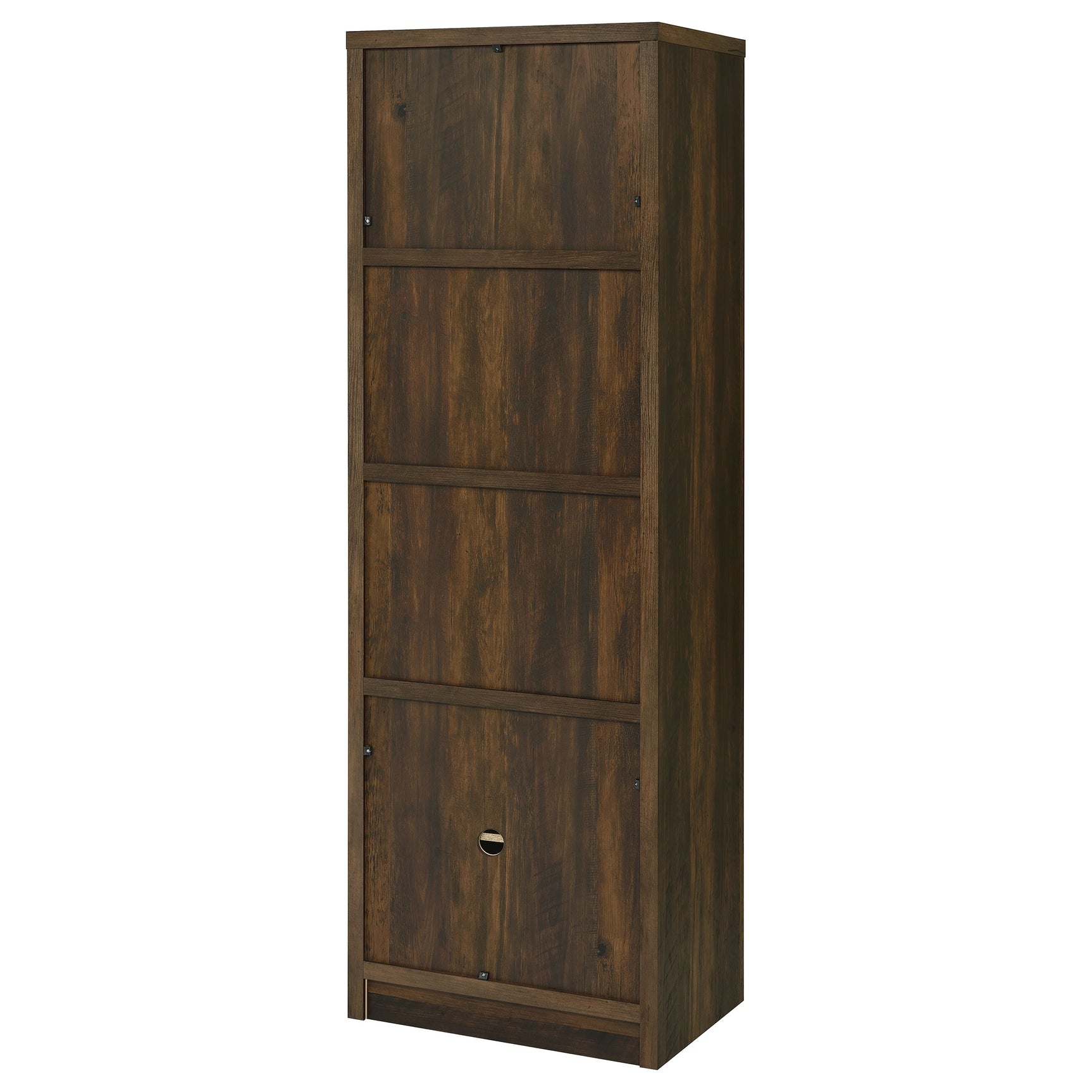 Laughlin 4-shelf Engineered Wood Media Tower Dark Pine - Tampa Furniture Outlet