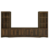 Laughlin 4-shelf Engineered Wood Media Tower Dark Pine - Tampa Furniture Outlet