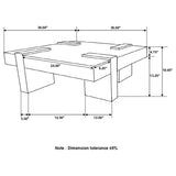 Samira Square Solid Wood Coffee Table Natural Sheesham - Tampa Furniture Outlet