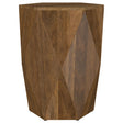 Tampa Furniture Outlet - Coaster - Zalika Hexagonal Solid Mango Wood End Table Natural - 724187