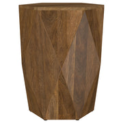 Tampa Furniture Outlet - Coaster - Zalika Hexagonal Solid Mango Wood End Table Natural - 724187