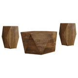 Zalika 3-piece Solid Wood Coffee and End Table Set Natural - Tampa Furniture Outlet