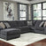 Tampa Furniture Outlet - Ashley Furniture - Tracling Sectional - LAF 3-Piece Sectional with Chaise / Slate - 72600S2