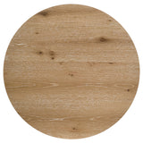Kessler 2-piece Round Sculptural Wood Coffee Table Set Light Oak