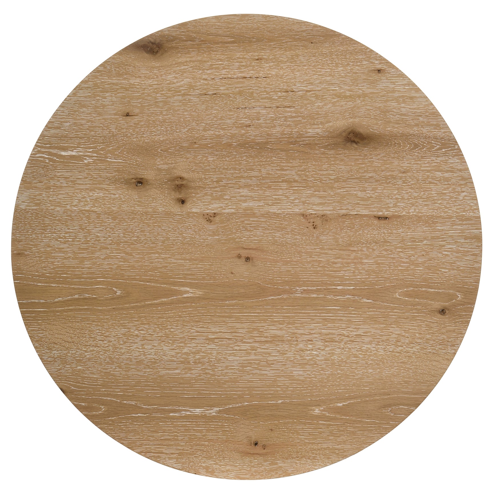 Kessler 2-piece Round Sculptural Wood Coffee Table Set Light Oak