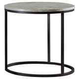 Tampa Furniture Outlet - Coaster - Lainey Round Faux Marble Side End Table Grey - 736027