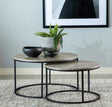 Tampa Furniture Outlet - Coaster - Lainey 2-piece Round Faux Marble Nesting Coffee Table Grey - 736028