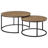 Tampa Furniture Outlet - Coaster - Lainey 2-piece Round Nesting Coffee Table Mango - 736030