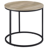 Tampa Furniture Outlet - Coaster - Lainey Round Occasional Side End Table Distressed Pine - 736047