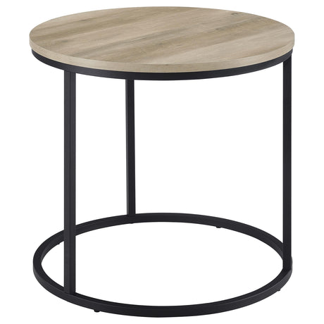 Tampa Furniture Outlet - Coaster - Lainey Round Occasional Side End Table Distressed Pine - 736047