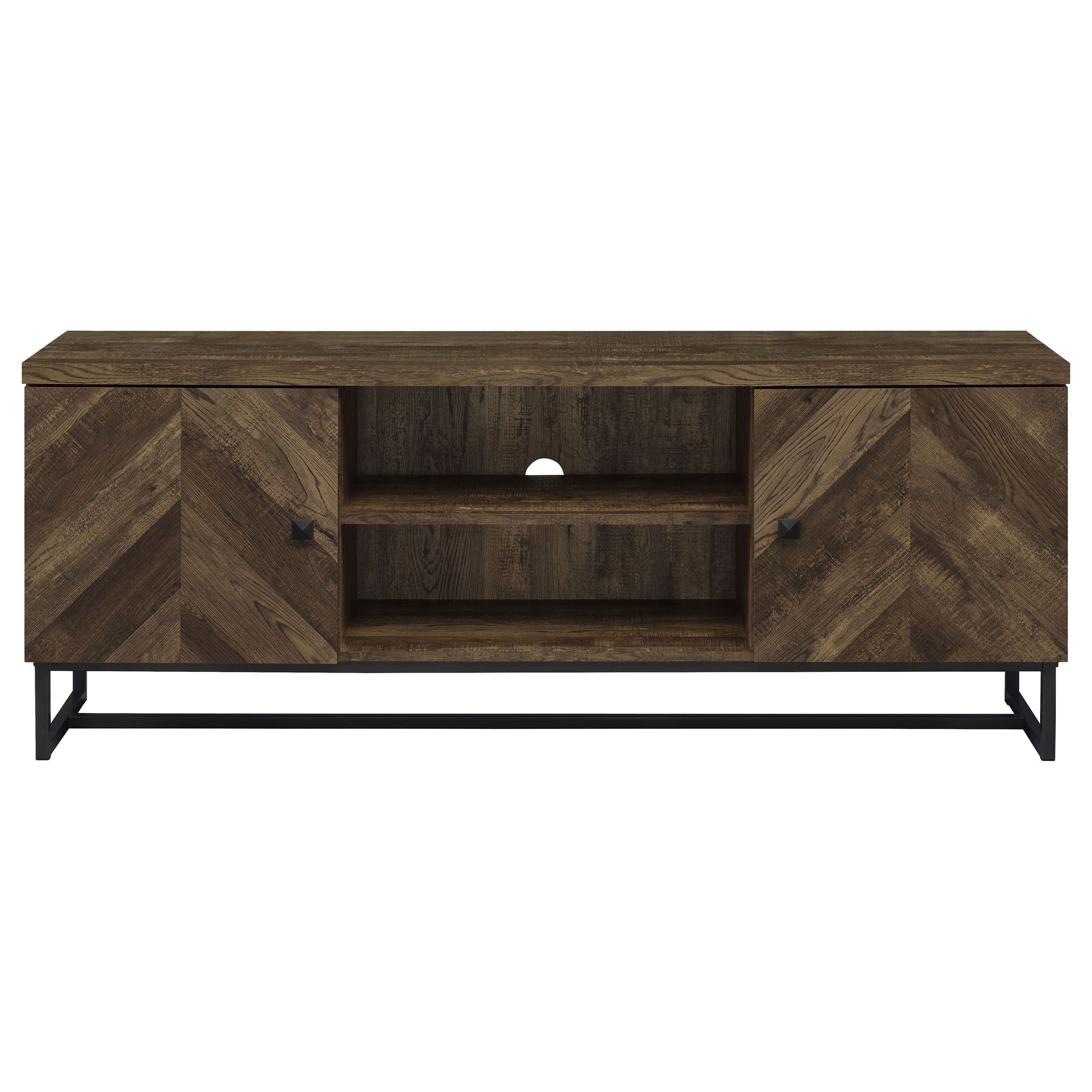 Myles 2-door Engineered Wood 60-inch TV Stand Rustic Oak - Tampa Furniture Outlet