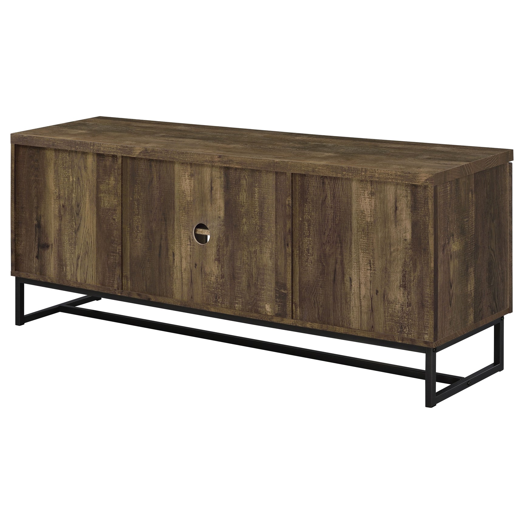 Myles 2-door Engineered Wood 60-inch TV Stand Rustic Oak - Tampa Furniture Outlet