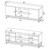 Myles 2-door Engineered Wood 60-inch TV Stand Rustic Oak - Tampa Furniture Outlet