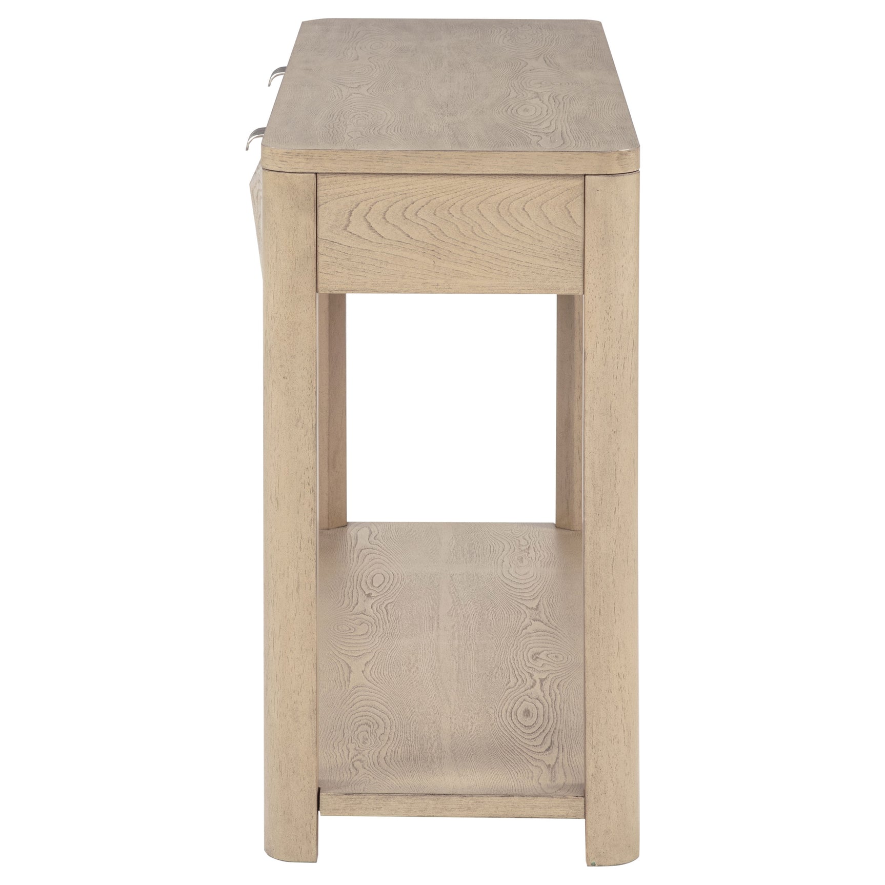 Marcelo Sofa Console Table with 2 Drawers and Shelf Light Elm