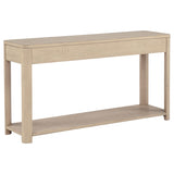 Marcelo Sofa Console Table with 2 Drawers and Shelf Light Elm