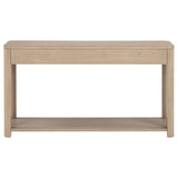 Marcelo Sofa Console Table with 2 Drawers and Shelf Light Elm