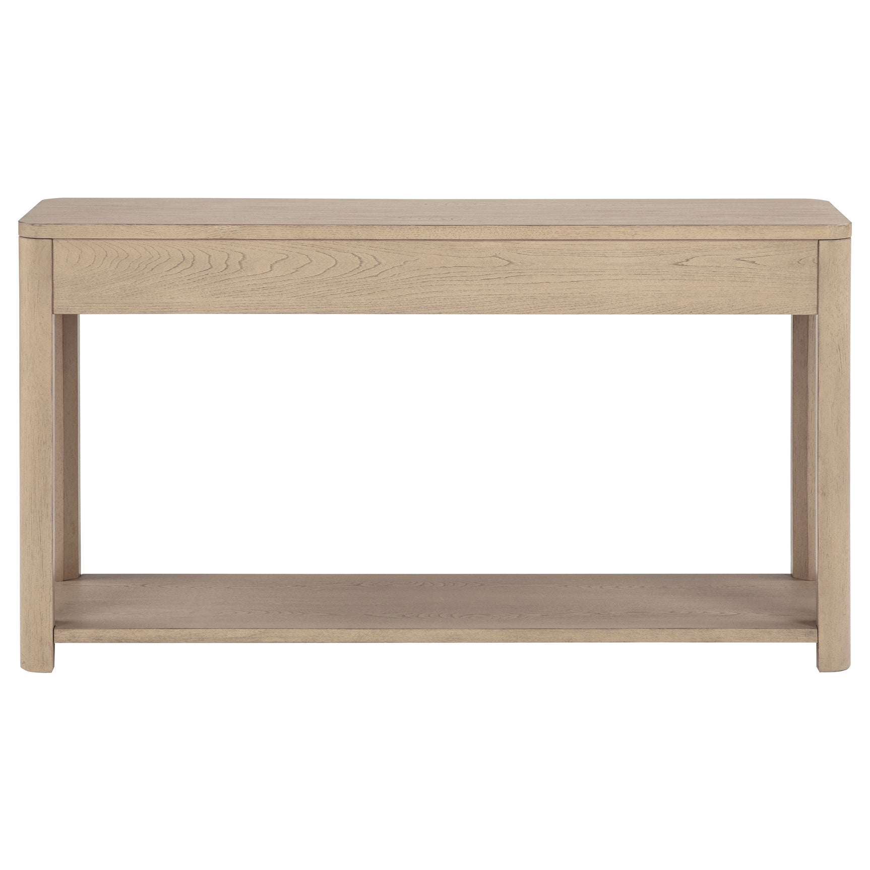 Marcelo Sofa Console Table with 2 Drawers and Shelf Light Elm