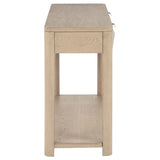 Marcelo Sofa Console Table with 2 Drawers and Shelf Light Elm