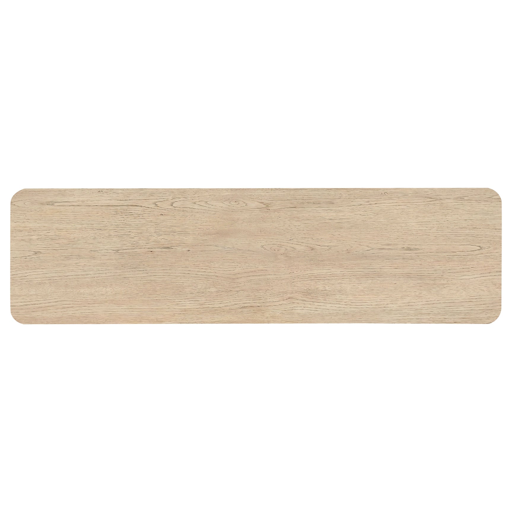 Marcelo Sofa Console Table with 2 Drawers and Shelf Light Elm