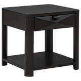 Tampa Furniture Outlet - Coaster - Marcelo Wood End Table with Drawer and Shelf Coffee - 736067