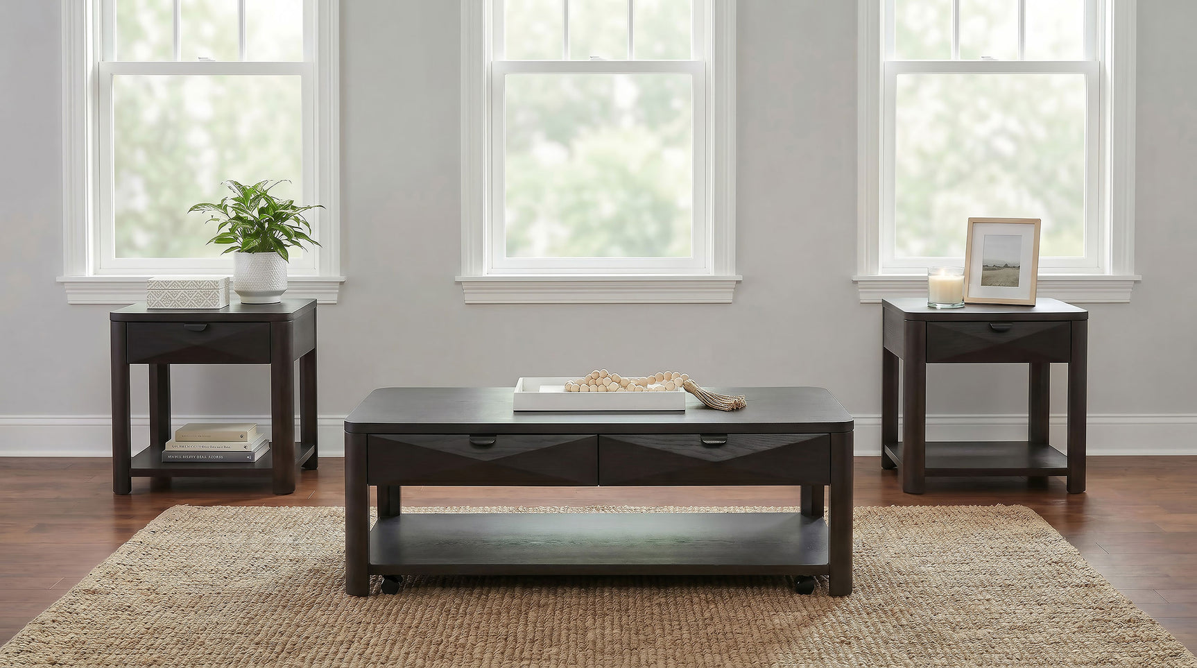 Tampa Furniture Outlet - Coaster - Marcelo 3-piece Coffee Table Set with Storage Coffee - 736068-S3