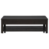 Marcelo Wood Coffee Table with 2 Drawers and Shelf Coffee