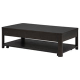 Marcelo Wood Coffee Table with 2 Drawers and Shelf Coffee