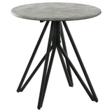 Tampa Furniture Outlet - Coaster - Hadi Round SmartTop Side End Table Cement and Gunmetal - 736177