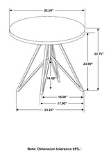 Hadi Round SmartTop Side End Table Cement and Gunmetal - Tampa Furniture Outlet
