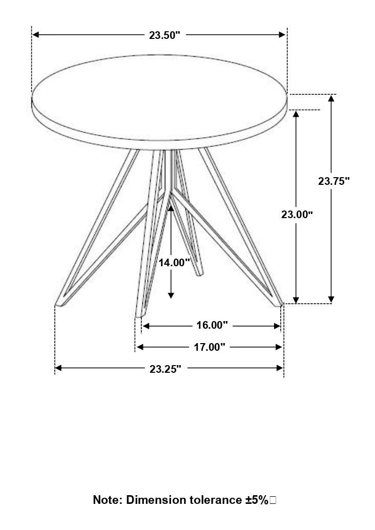 Hadi Round SmartTop Side End Table Cement and Gunmetal - Tampa Furniture Outlet
