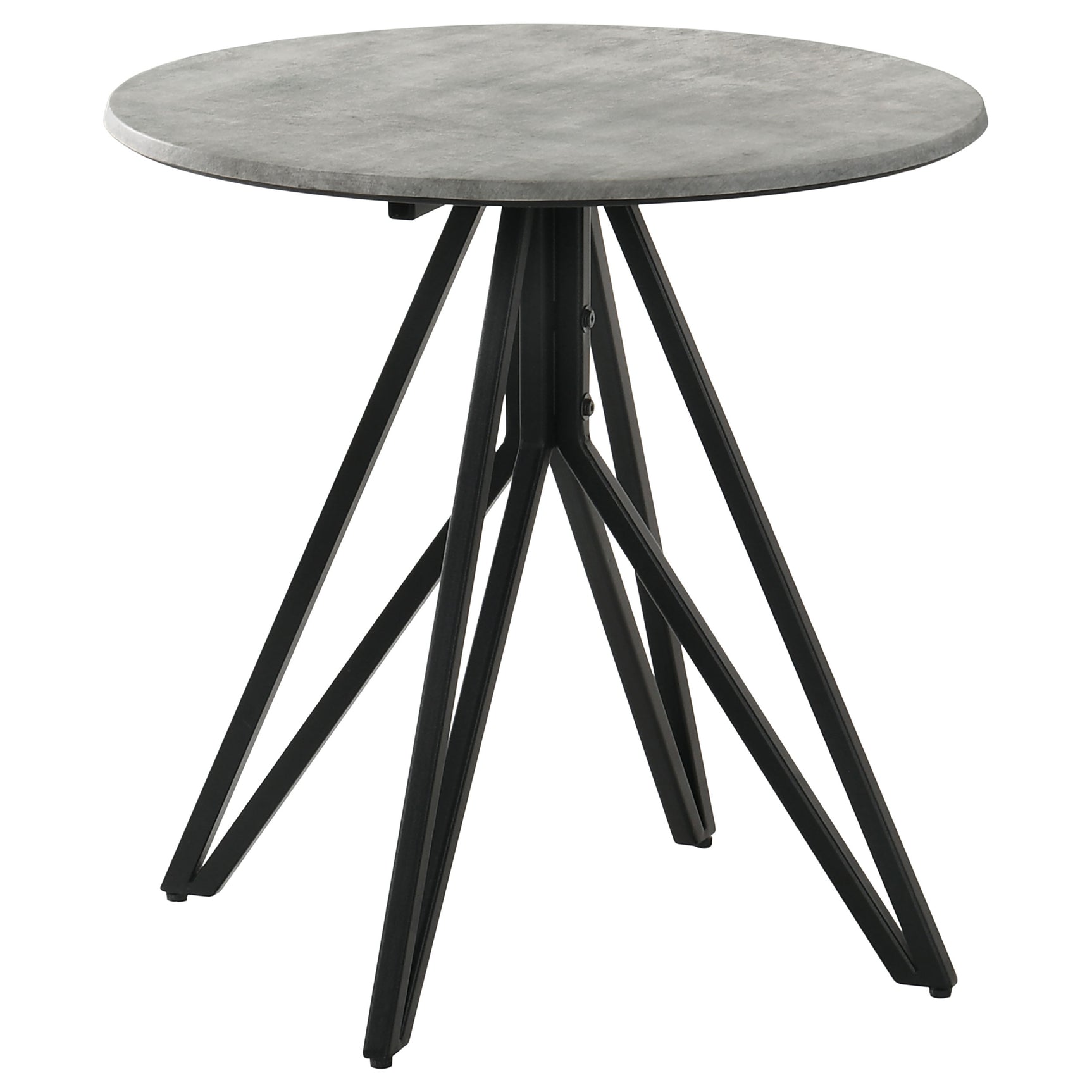 Hadi 2-piece Round SmartTop Coffee and End Table Set Cement - Tampa Furniture Outlet
